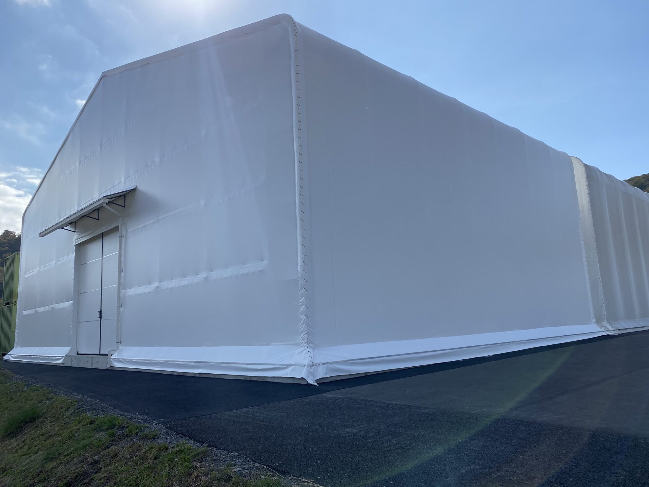 テント倉庫増築